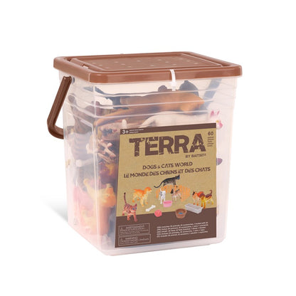 Cubo 60 pzs Animales Perro y Gato - TERRA