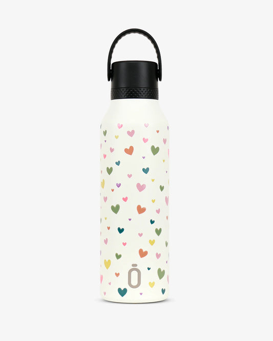 Botellas Térmica Acero 600ml Confeti Corazones  - RUNBOT