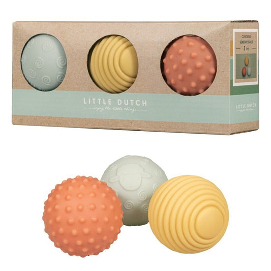 Set de 3 Pelotas Sensoriales - LITTLE DUTCH