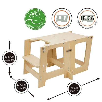 Torre de Observación + Mesa + Pizarra - MONTESSORI