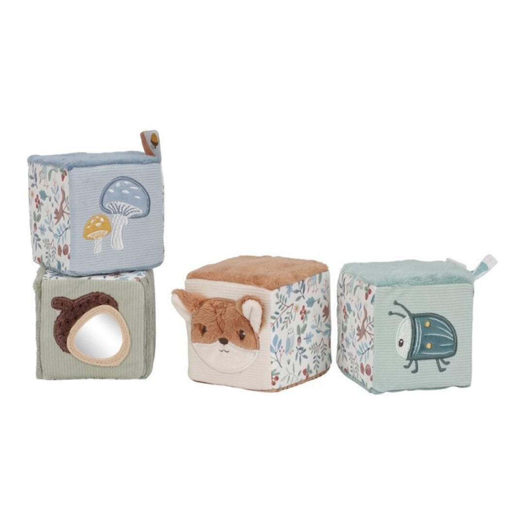 Cubos blanditos apilables forest friends - LITTLE DUTCH