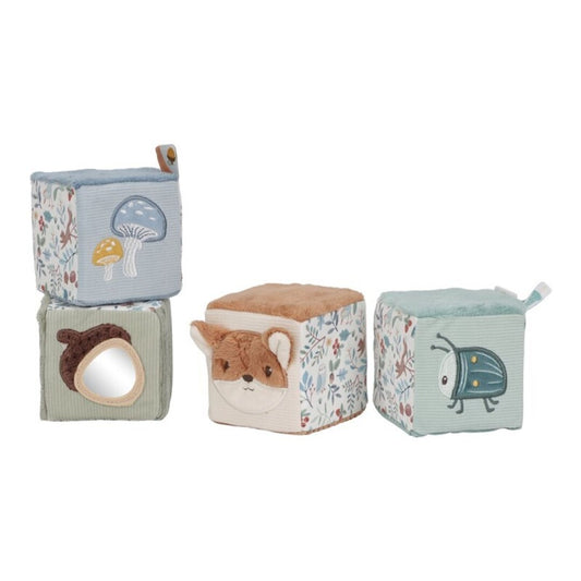 Cubos blanditos apilables forest friends - LITTLE DUTCH