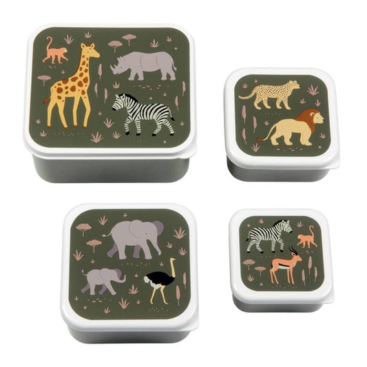 Set 4 cajas snack Savanna - LITTLE LOVELY