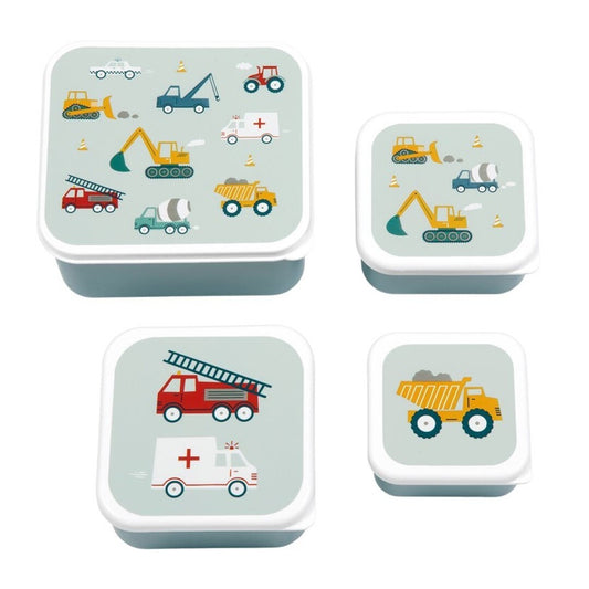 Set 4 cajas snack Vehículos - LITTLE LOVELY