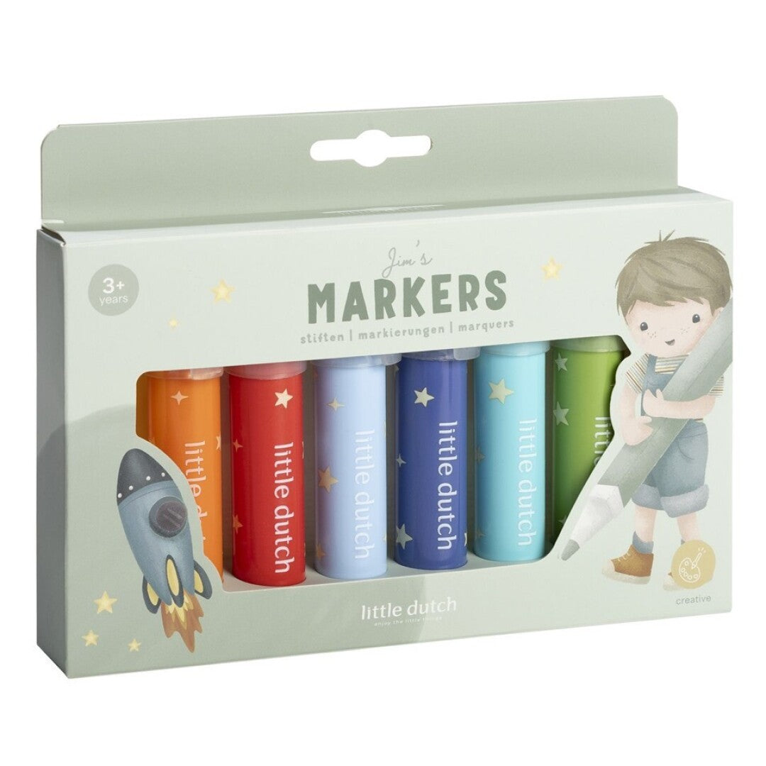 Rotuladores punta fieltro Rosa - LITTLE DUTCH