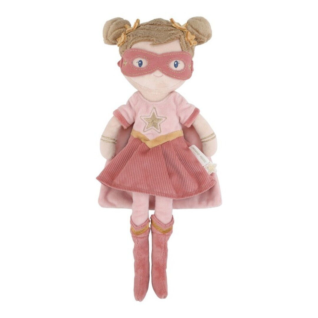Muñeca Blandita Rosa Superheroeina 35cm- LITTLE DUTCH