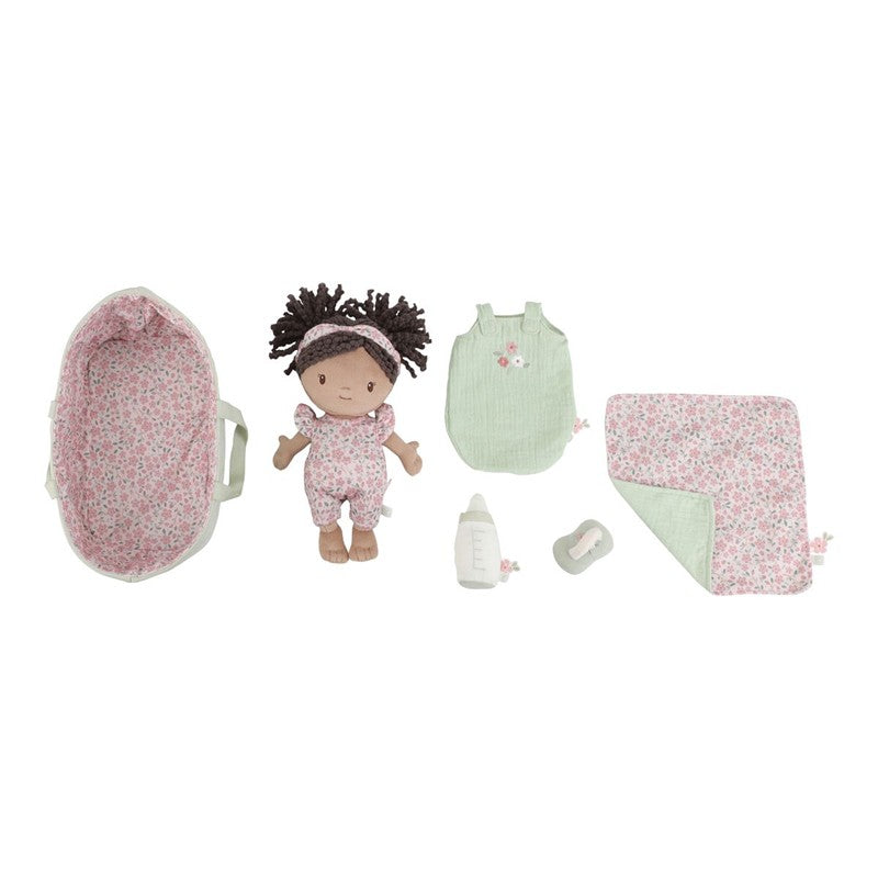 Bebé "Evi" con canastilla- LITTLE DUTCH