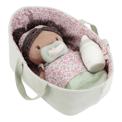Bebé "Evi" con canastilla- LITTLE DUTCH