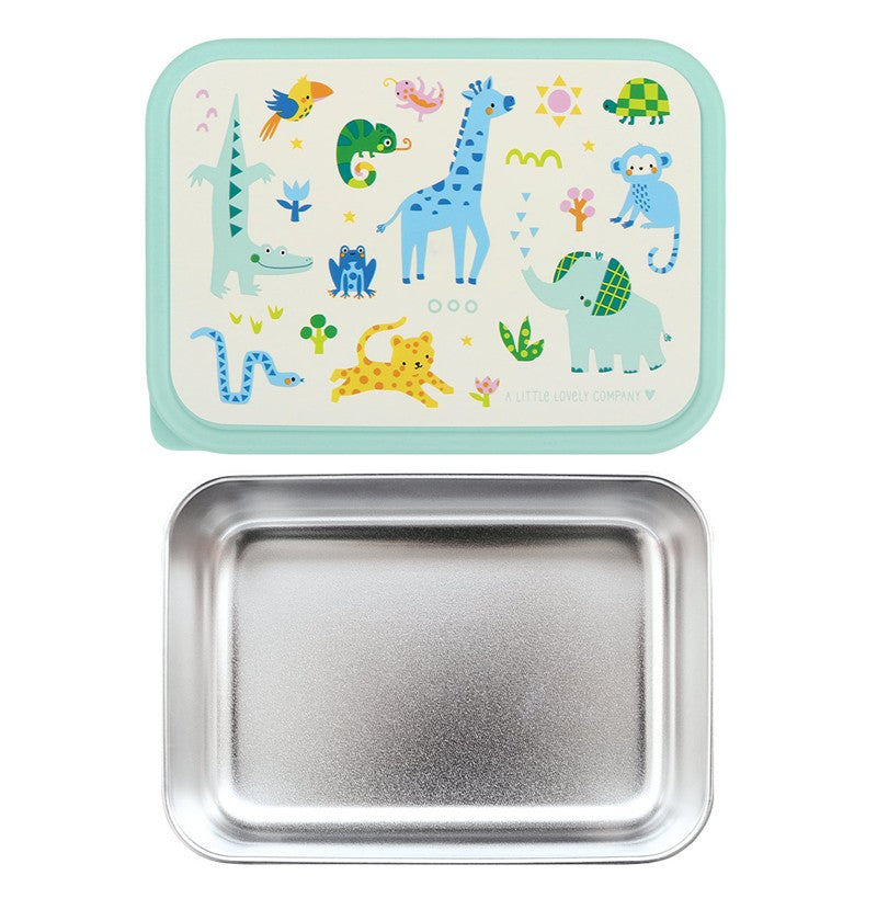 Caja Almuerzo Acero Jungla - LITTLE LOVELY