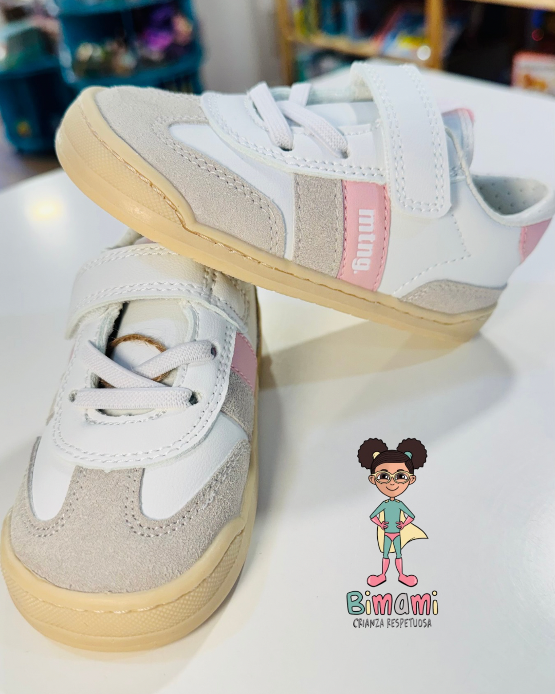 Deportivo Barefoot Modern White/Pink - MUSTANG FREE