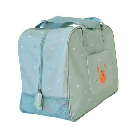 Bolso de Playa con Rejilla Antiarena Crab Sage - MONNËKA