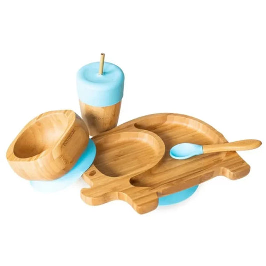 Set regalo vajilla de bambú elefante azul - ECO RASCALS (Copia)