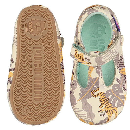 Mercedita Mighy Shoes Tonal Tiger T Bar - POCO NIDO