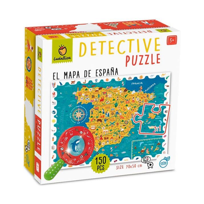 Detective Puzle Mapa de España 150 Pcs - LUDATTICA