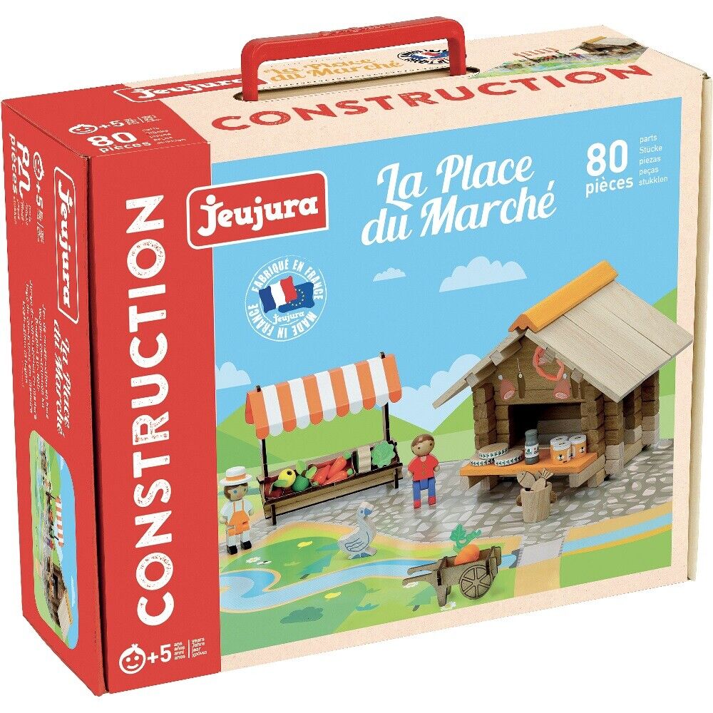 Juego de Construcción de Madera. Mercado - JEUJURA