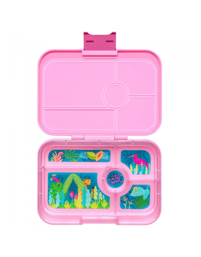 Caja de Almuerzo 4 Compatimentos GRANDE + Jungla Pastel - YUMBOX