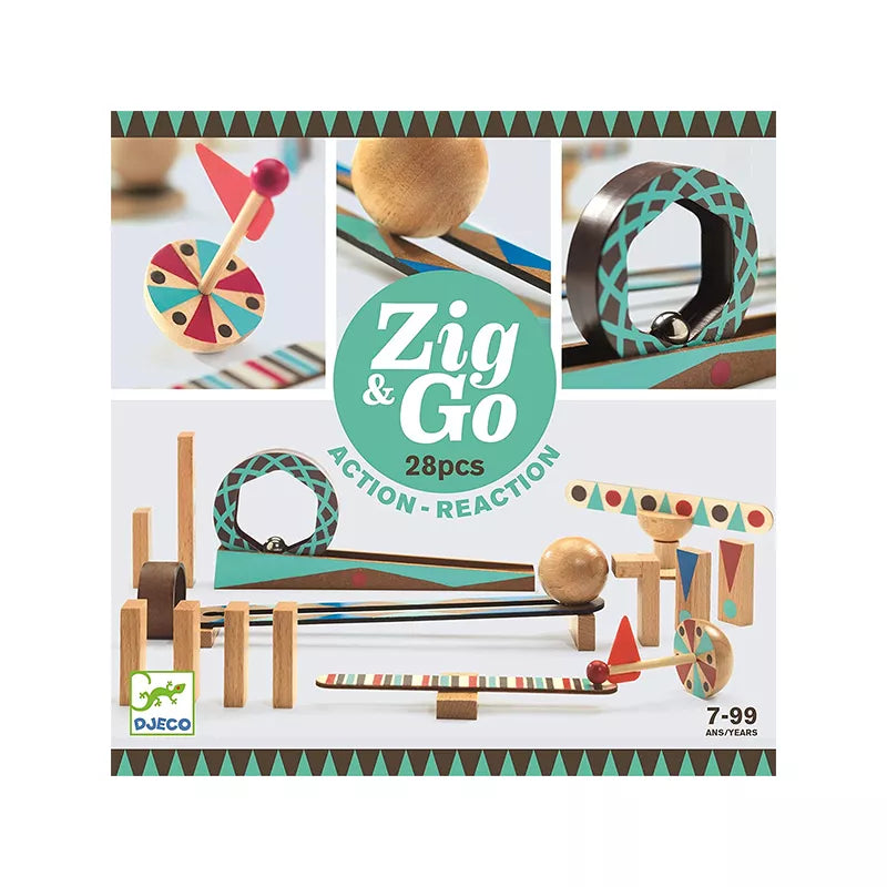 Zig & Go 28 Pcs Efecto Dominó - DJECO